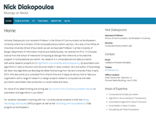 Tablet Screenshot of nickdiakopoulos.com